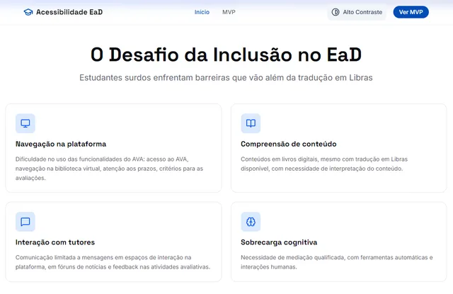 Análise de contraste e estrutura semântica em interface web