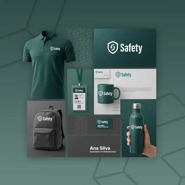 Símbolo e logotipo de produto digital em variações de cor