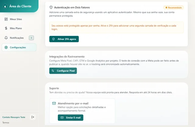 Fluxo de autenticação e autorização em plataforma digital